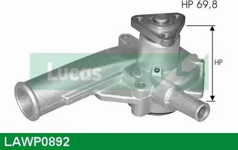 Lucas Engine Drive LAWP0892 - Water Pump autospares.lv
