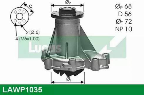 Lucas Engine Drive LAWP1035 - Water Pump autospares.lv