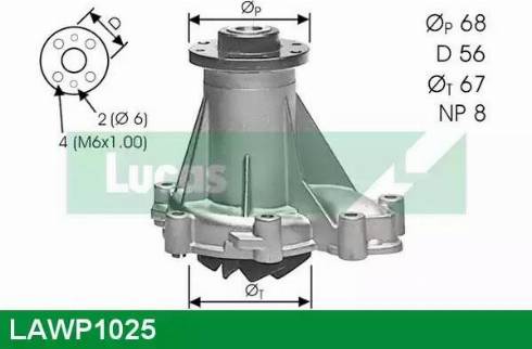 Lucas Engine Drive LAWP1025 - Water Pump autospares.lv