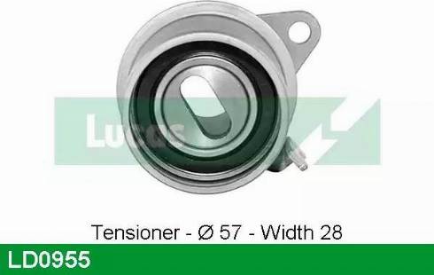 Lucas Engine Drive LD0955 - Tensioner Pulley, timing belt autospares.lv