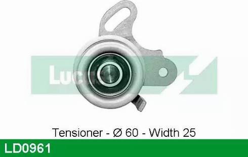 Lucas Engine Drive LD0961 - Tensioner Pulley, timing belt autospares.lv