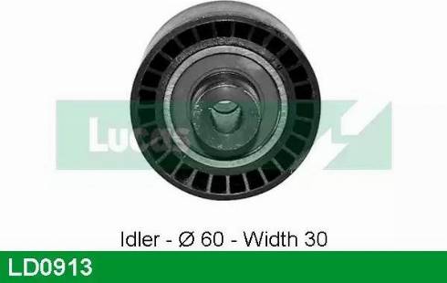 Lucas Engine Drive LD0913 - Tensioner Pulley, timing belt autospares.lv