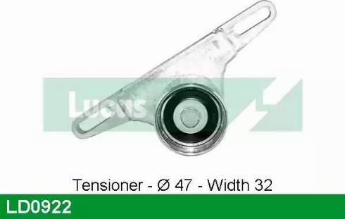 Lucas Engine Drive LD0922 - Tensioner Pulley, timing belt autospares.lv