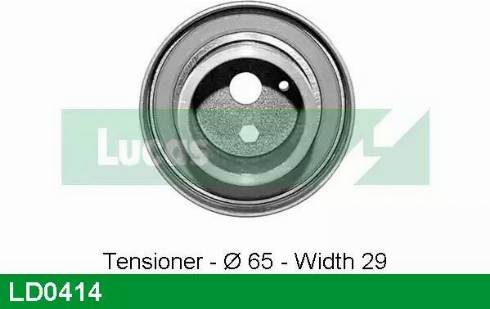 Lucas Engine Drive LD0414 - Tensioner Pulley, timing belt autospares.lv