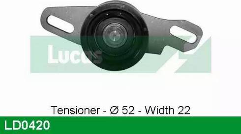 Lucas Engine Drive LD0420 - Tensioner Pulley, timing belt autospares.lv