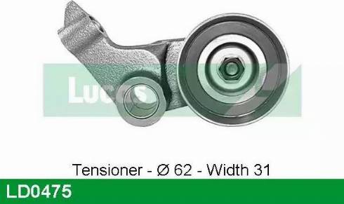 Lucas Engine Drive LD0475 - Tensioner Pulley, timing belt autospares.lv