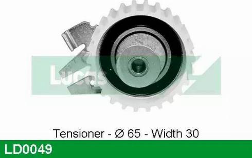 Lucas Engine Drive LD0049 - Tensioner Pulley, timing belt autospares.lv