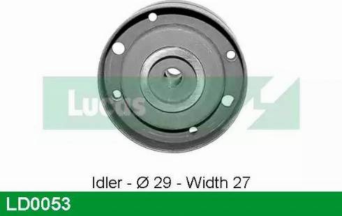 Lucas Engine Drive LD0053 - Tensioner Pulley, timing belt autospares.lv