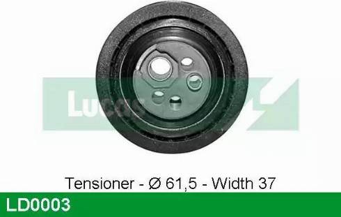 Lucas Engine Drive LD0003 - Tensioner Pulley, timing belt autospares.lv