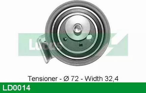 Lucas Engine Drive LD0014 - Tensioner Pulley, timing belt autospares.lv