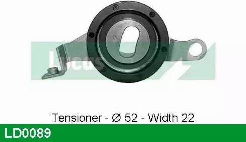 Lucas Engine Drive LD0089 - Tensioner Pulley, timing belt autospares.lv