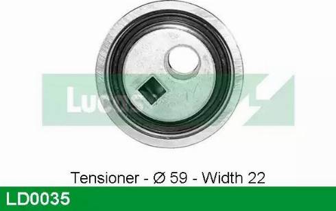 Lucas Engine Drive LD0035 - Tensioner Pulley, timing belt autospares.lv
