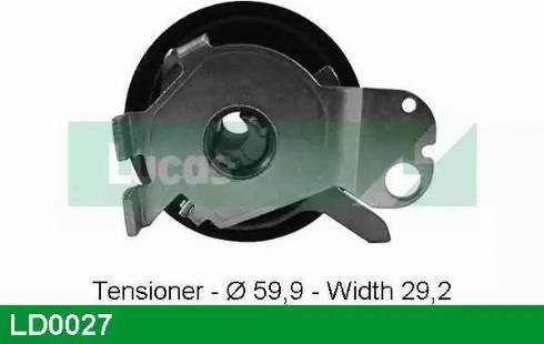 Lucas Engine Drive LD0027 - Tensioner Pulley, timing belt autospares.lv