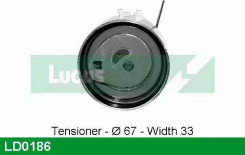 Lucas Engine Drive LD0186 - Tensioner Pulley, timing belt autospares.lv
