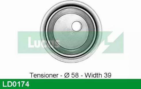 Lucas Engine Drive LD0174 - Tensioner Pulley, timing belt autospares.lv