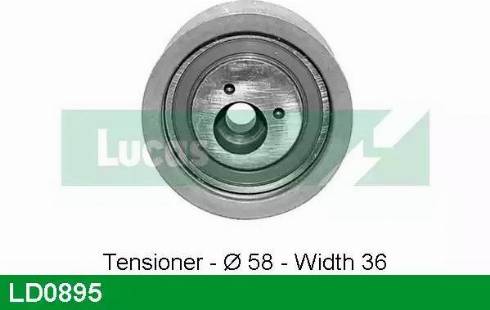 Lucas Engine Drive LD0895 - Tensioner Pulley, timing belt autospares.lv