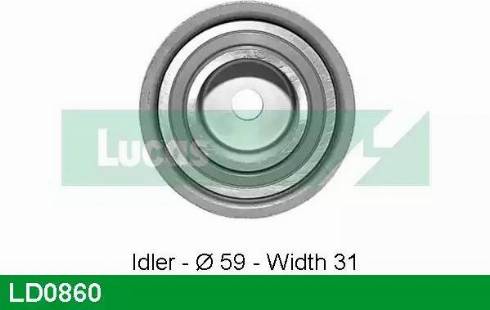 Lucas Engine Drive LD0860 - Tensioner Pulley, timing belt autospares.lv