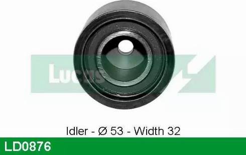 Lucas Engine Drive LD0876 - Tensioner Pulley, timing belt autospares.lv