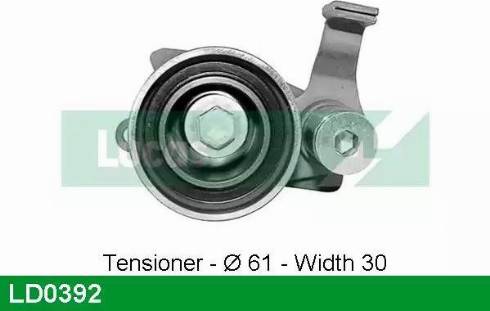 Lucas Engine Drive LD0392 - Tensioner Pulley, timing belt autospares.lv