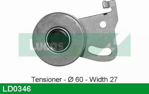 Lucas Engine Drive LD0346 - Tensioner Pulley, timing belt autospares.lv