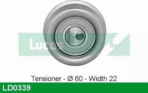 Lucas Engine Drive LD0339 - Tensioner Pulley, timing belt autospares.lv