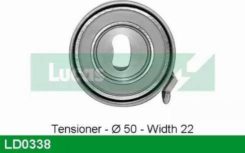 Lucas Engine Drive LD0338 - Tensioner Pulley, timing belt autospares.lv