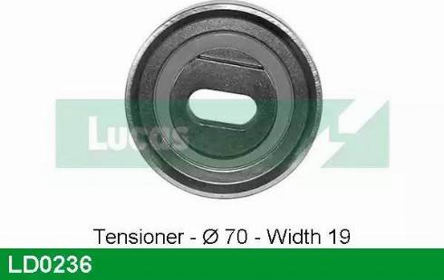 Lucas Engine Drive LD0236 - Tensioner Pulley, timing belt autospares.lv