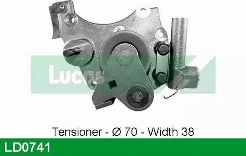 Lucas Engine Drive LD0741 - Tensioner Pulley, timing belt autospares.lv