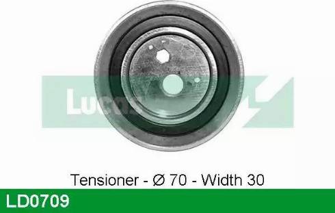 Lucas Engine Drive LD0709 - Tensioner Pulley, timing belt autospares.lv