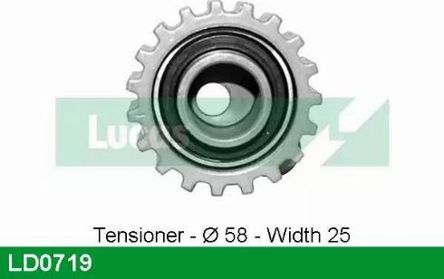 Lucas Engine Drive LD0719 - Tensioner Pulley, timing belt autospares.lv