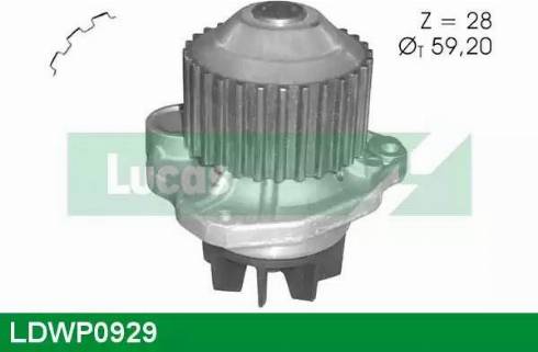 Lucas Engine Drive LDWP0929 - Water Pump autospares.lv