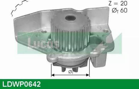 Lucas Engine Drive LDWP0642 - Water Pump autospares.lv