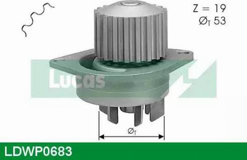 Lucas Engine Drive LDWP0683 - Water Pump autospares.lv