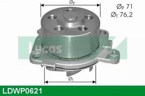 Lucas Engine Drive LDWP0621 - Water Pump autospares.lv