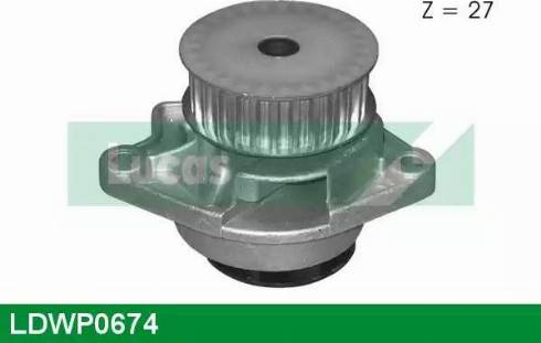 Lucas Engine Drive LDWP0674 - Water Pump autospares.lv