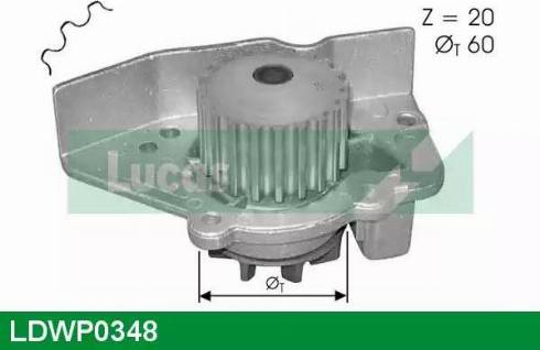 Lucas Engine Drive LDWP0348 - Water Pump autospares.lv