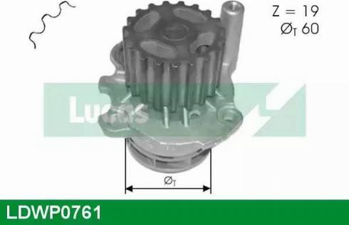 Lucas Engine Drive LDWP0761 - Water Pump autospares.lv