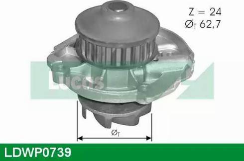 Lucas Engine Drive LDWP0739 - Water Pump autospares.lv