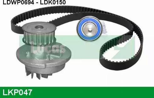 Lucas Engine Drive LKP047 - Water Pump & Timing Belt Set autospares.lv