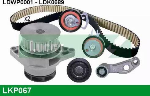 Lucas Engine Drive LKP067 - Water Pump & Timing Belt Set autospares.lv
