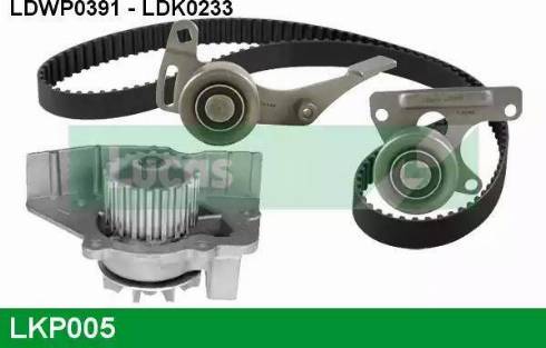 Lucas Engine Drive LKP005 - Water Pump & Timing Belt Set autospares.lv