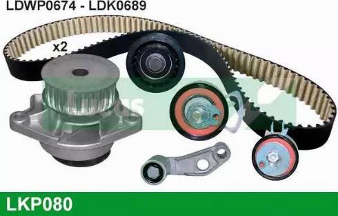 Lucas Engine Drive LKP080 - Water Pump & Timing Belt Set autospares.lv