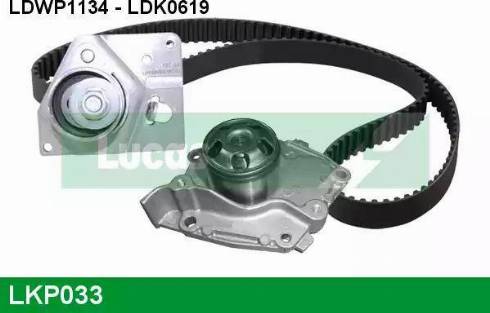 Lucas Engine Drive LKP033 - Water Pump & Timing Belt Set autospares.lv