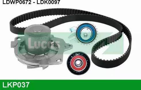 Lucas Engine Drive LKP037 - Water Pump & Timing Belt Set autospares.lv