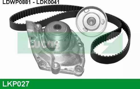 Lucas Engine Drive LKP027 - Water Pump & Timing Belt Set autospares.lv