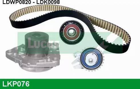 Lucas Engine Drive LKP076 - Water Pump & Timing Belt Set autospares.lv