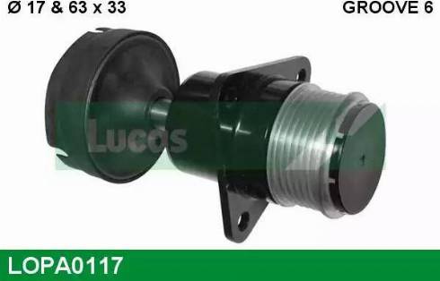 Lucas Engine Drive LOPA0117 - Pulley, alternator, freewheel clutch autospares.lv