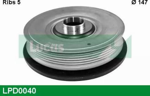 Lucas Engine Drive LPD0040 - Belt Pulley, crankshaft autospares.lv