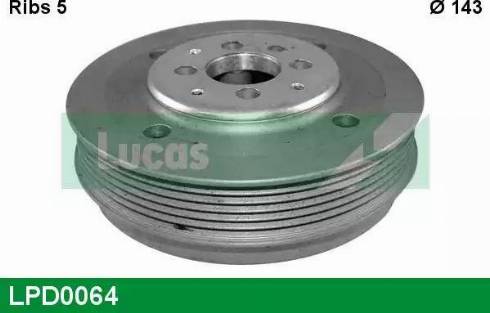 Lucas Engine Drive LPD0064 - Belt Pulley, crankshaft autospares.lv