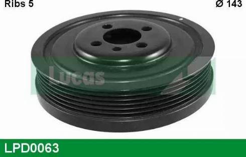 Lucas Engine Drive LPD0063 - Belt Pulley, crankshaft autospares.lv